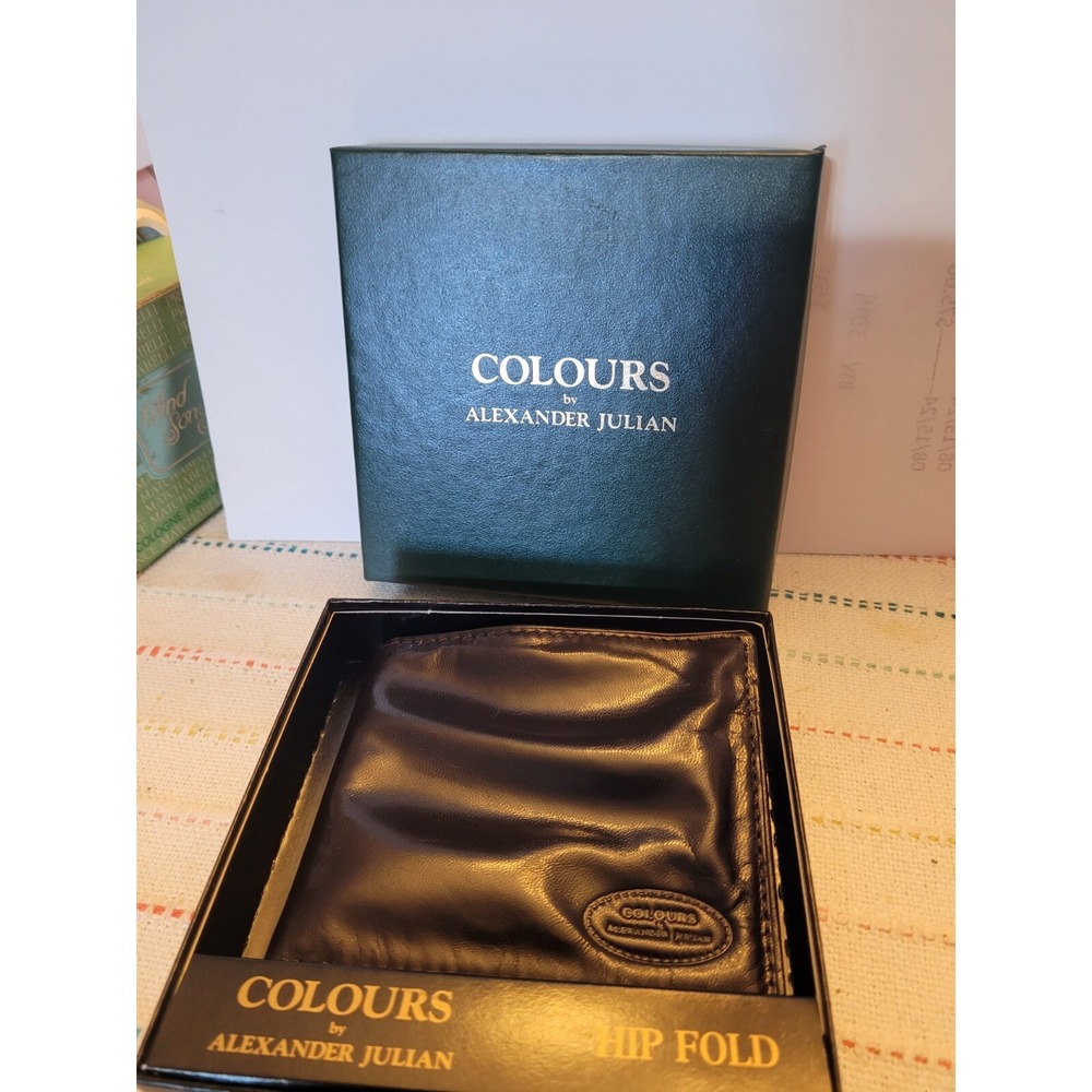 Brown Colours Hip Fold Wallet By Alexander Julian